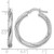 Sterling Silver Rhodium-Plated Polished Textured and Twisted 3.00 x 25 mm Round Hoop Earrings, 27 mm Long - View 3