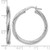 Sterling Silver Rhodium-Plated Polished Textured and Twisted 3.00 x 30 mm Round Hoop Earrings, 33 mm Long - View 3