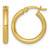 Sterling Silver Gold-Tone Polished 2.5 mm X 18 mm Round Tube Hoop Earrings, 18.5 mm Long