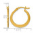 Sterling Silver Gold-Tone Polished 20.0 mm Tapered Round Hoop Earrings, 21.3 mm Long - View 3