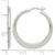 Sterling Silver Polished 30.0 mm Tapered Round Hoop Earrings, 30 mm Long - View 3