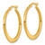 Sterling Silver Gold-Tone Polished 30.0 mm Tapered Round Hoop Earrings, 31.4 mm Long - View 2