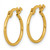 Sterling Silver Gold-Tone Polished 1.25 mm X 15 mm Round Tube Hoop Earrings, 16 mm Long - View 2