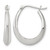 Sterling Silver Polished Knife Edge Tapered Oval Hoop Earrings, 24.3 mm