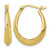 Sterling Silver Gold-Tone Polished Knife Edge Tapered Oval Hoop Earrings, 24 mm