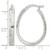 Sterling Silver Polished Straight Diamond-Cut 4.0 mm Oval Hoop Earrings, 31.5 mm Long - View 3