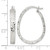 Sterling Silver Polished Diamond-Cut 4.0 mm Oval Hoop Earrings, 31.8 mm Long - View 3