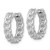 Sterling Silver Rhodium-Plated Polished 4.5 x 18 mm Curb Link Round Hinged Hoop Earrings, 15.65 mm Long - View 2