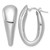 Sterling Silver Rhodium-Plated Polished Oval Graduated Hollow Hoop Earrings, 31.75 mm