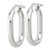 Sterling Silver Polished 4 mm Oval Rectangle Tube Hoop Earrings, 32 mm Long - View 2