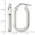 Sterling Silver Polished 4 mm Oval Rectangle Tube Hoop Earrings, 32 mm Long - View 3