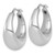 Sterling Silver Rhodium-Plated Polished 12 mm Graduated Puffed Hoop Earrings, 31 mm Long - View 2
