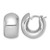 Sterling Silver Rhodium-Plated Polished 12.00 mm X 20 mm Hollow Hoop Earrings, 19.75 mm Long
