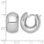 Sterling Silver Rhodium-Plated Polished 12.00 mm X 20 mm Hollow Hoop Earrings, 19.75 mm Long - View 3