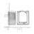 Sterling Silver Rhodium-Plated Brushed 8 mm Square Hinged Hoop Earrings, 13.85 mm Long - View 4