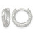 Sterling Silver Polished Cubic Zirconia Round Hinged Hoop Earrings, 13.1 mm