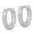 Sterling Silver Polished Cubic Zirconia Round Hinged Hoop Earrings, 13.1 mm - View 2