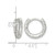Sterling Silver Polished Cubic Zirconia Round Hinged Hoop Earrings, 13.1 mm - View 3