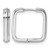 Sterling Silver Rhodium-Plated Polished And Grooved 3.5 mm X 17 mm Square Hinged Hoop Earrings, 17.5 mm Long
