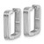 Sterling Silver Rhodium-Plated Polished And Grooved 3.5 mm X 17 mm Square Hinged Hoop Earrings, 17.75 mm Long - View 2