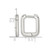Sterling Silver Polished 2.5 mm X 12 mm Rectangular Hinged Hoop Earrings, 15.5 mm Long - View 3