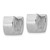 Sterling Silver Rhodium-Plated Brushed 8.5 mm X 12 mm Square Hinged Hoop Earrings, 12.9 mm Long - View 2
