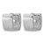 Sterling Silver Rhodium-Plated Brushed 8.5 mm X 12 mm Square Hinged Hoop Earrings, 12.9 mm Long - View 3