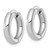 Sterling Silver Rhodium-Plated Polished 3.5 x 18 mm Round Hinged Hoop Earrings, 17.3 mm Long - View 2