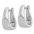 Sterling Silver Rhodium-Plated Polished Tapered Hinged Hoop Earrings, 17.7 mm - View 2