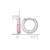 Sterling Silver Rhodium-Plated Polished Pink Enameled Hinged Round Hoop Earrings, 10.8 mm - View 3
