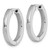 Sterling Silver Rhodium-Plated Polished 3 x 23 mm Hinged Square Tube Hoop Earrings - View 2