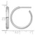 Sterling Silver Rhodium-Plated Polished 3.00 x 23 mm C-Hoop Post Earrings, 22.75 mm Long - View 3