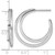 Sterling Silver Rhodium-Plated Polished and Satin Double C-Hoop Post Earrings, 24.5 mm - View 3