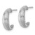Sterling Silver Rhodium-Plated Textured Woven Design Post J-Hoop Earrings, 15 mm - View 2