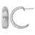 Sterling Silver Rhodium-Plated Textured Woven Design Post J-Hoop Earrings, 24.75 mm