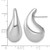 Sterling Silver Rhodium-Plated Polished Puffed Teardrop Post Dangle Earrings, 27.9 mm - View 3