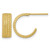 Sterling Silver Gold-Tone Polished And Textured C-Hoop Post Earrings, 15 mm