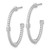 Sterling Silver Rhodium-Plated Polished and Twisted 30.0 mm Post C-Hoop Earrings, 30 mm Long - View 2