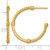 Sterling Silver Gold-Tone Polished and Twisted 30.0 mm Post C-Hoop Earrings, 30 mm Long - View 3