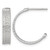 Sterling Silver Polished and Textured 20 x 4.5 mm Post C-Hoop Earrings, 20 mm Long