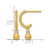 Sterling Silver Gold-Tone Polished and Twisted Cubic Zirconia Post J-Hoop Dangle Earrings, 21.5 mm - View 3