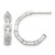 Sterling Silver Polished Chain Link C-Hoop Post Earrings, 17.3 mm