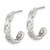 Sterling Silver Polished Chain Link C-Hoop Post Earrings, 17.3 mm - View 2