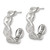 Sterling Silver Polished 7.0 mm Puffed Mariner/Anchor Link Post C-Hoop Earrings, 26.5 mm Long - View 2