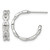 Sterling Silver Polished 4.0 mm Puffed Mariner/Anchor Link Post C-Hoop Earrings, 18.25 mm Long