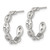 Sterling Silver Polished 4.0 mm Puffed Mariner/Anchor Link Post C-Hoop Earrings, 18.25 mm Long - View 2