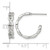 Sterling Silver Polished 4.0 mm Puffed Mariner/Anchor Link Post C-Hoop Earrings, 18.25 mm Long - View 3
