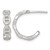 Sterling Silver Polished Anchor Link C-Hoop Post Earrings, 16.25 mm