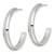 Sterling Silver Polished 4.75 mm Cubic Zirconia Post C-Hoop Earrings, 32 mm Long - View 2