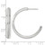 Sterling Silver Polished 4.75 mm Cubic Zirconia Post C-Hoop Earrings, 32 mm Long - View 3